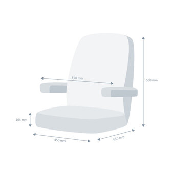 Zwaardvis/P&ouml;rtner stuurstoel Varius H wit