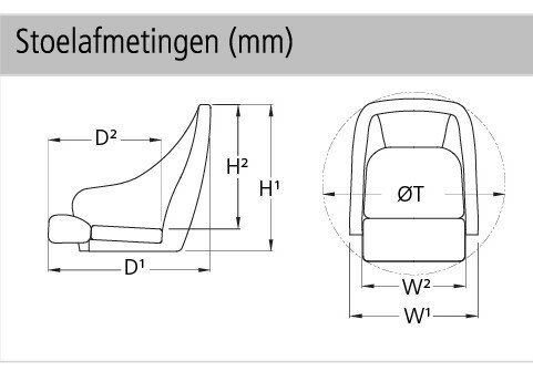 Vetus Ferry bootstoel omklapbaar wit